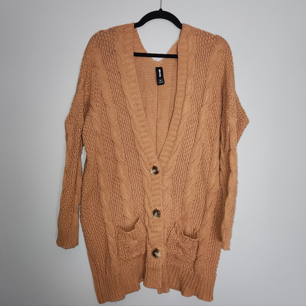 Womens Agnes + Dora Caramel Long sleeve Cardigan | Medium - Picture 2 of 8